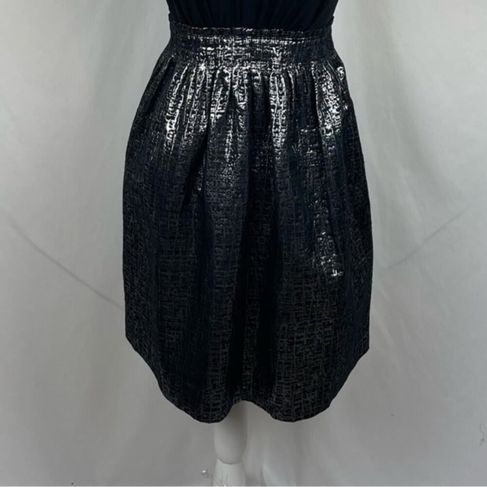 Max & Cleo Black Metallic Silver WhimsiGoth Dress NWOT Size 2 - Picture 7 of 13